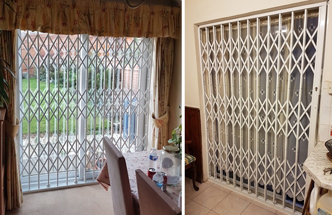 RSG1000 patio door security grilles securing family home in Bromley.