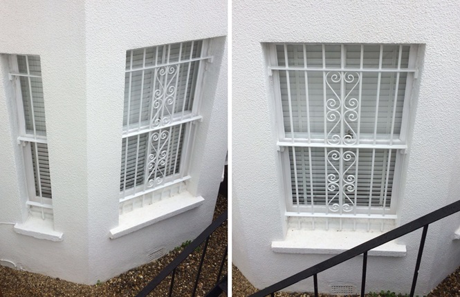 RSG2000 security window bars installed on a residence in NW London.