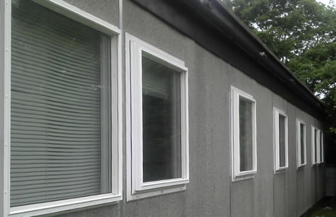 RSG2400 security window screens at the rear of offices in Middlesex.