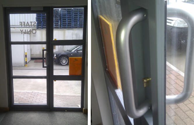 RSG2400 security screens on shopfront in London.