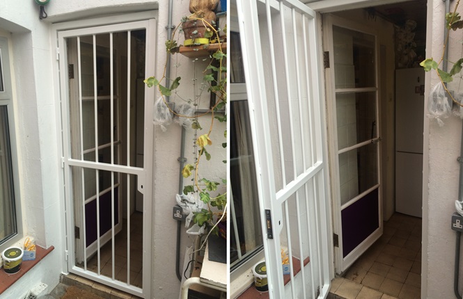RSG3000 security door gate fitted to a residential property in Woolwich, South East London.