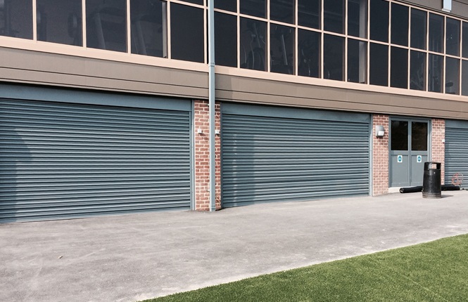 RSG5000 galvanised security shutters providing security to an industrial unit in North London.