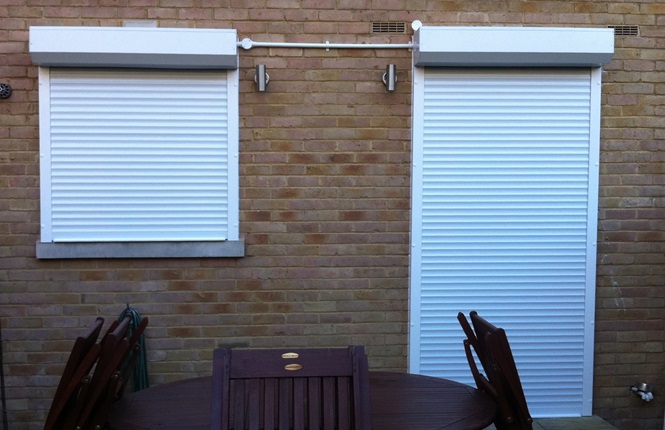 RSG5100 security roller shutters fitted to a private property in Ealing.