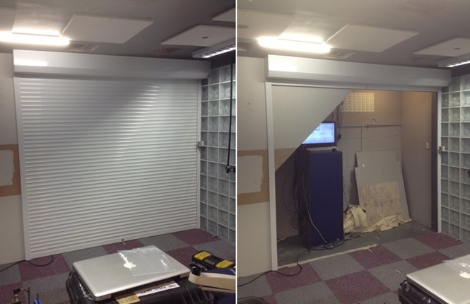 RSG5200 security shutter fitted to an office of a commercial centre in Essex.
