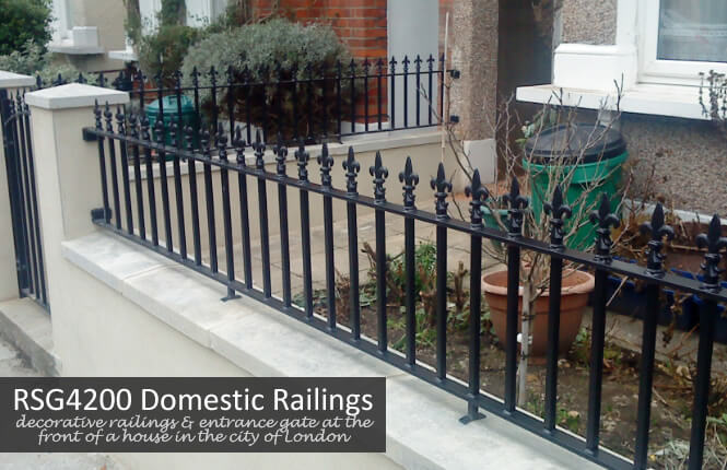 RSG4200 railings on at the front of a house in Mitcham.