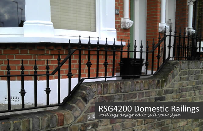 RSG4200 railings on residential property in Epsom.