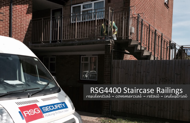 RSG4400 railings and staircase on residential house in Knightsbridge.