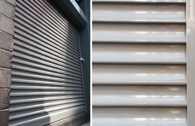 RSG5600 security shutter on the office front of Urban Edge in Shoreditch.