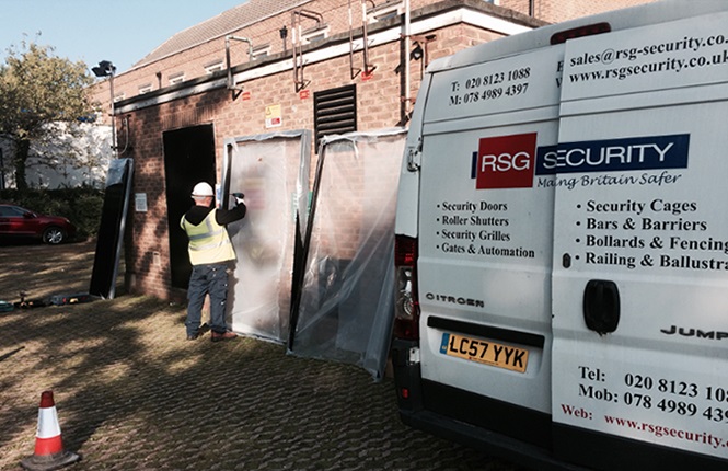 security doors installation by the RSG Security Team.